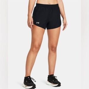 Under Armour black Fly-By 3” shorts